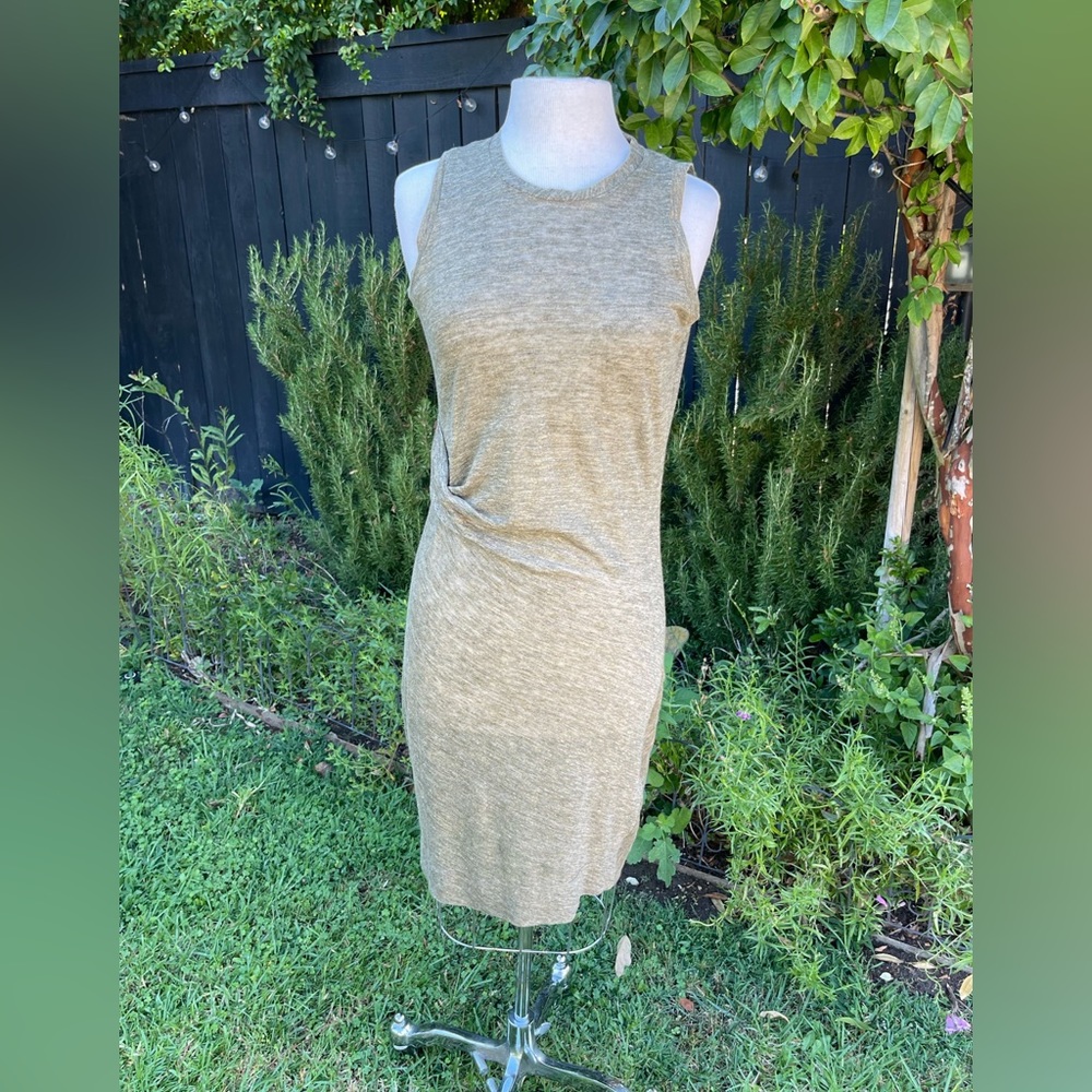 Elegant Tan Midi Dress